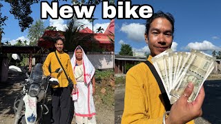 New Bike Ka  Pooja mandir Par Ja Ka kiya || happy Monday 🤗 || village life 
