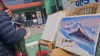 Painting with students of Praramva World School || BK ART Gallery 