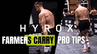 HYROX kettlebell farmers carry tips