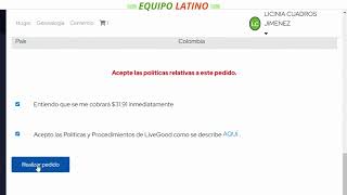 PEDIDO DE PRODUCTOS LIVE GOOD