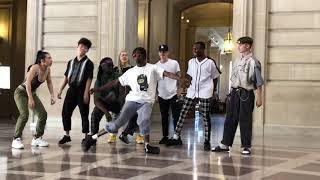 TURFinc dancers from Oakland, at SF City Hall, Friday Nov 2, 2018.