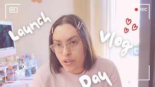 Small Business Launch Day Vlog!! 🌸Day in the Life 🐈‍⬛…