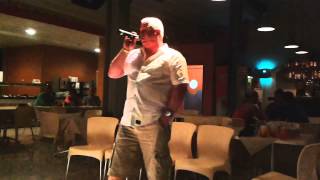Jim  singing  Syvias Mother at Altamadores, Gran Canaria