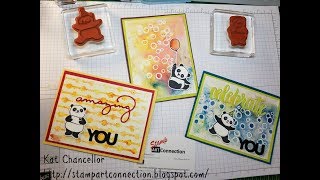 Party Pandas BRUSHO Watercolor Technique - Part II Stamp ART Connection