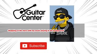 Walking around a music store