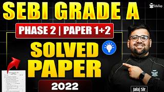 SEBI Grade A Phase 2 Paper 1 & 2 Previous Year Paper Solved | SEBI Assistant Manager PYQ Solution
