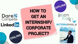 How to get an Internship / Live Corporate Project? | MBA Tips | LinkedIn / Internshala | CV Boosters