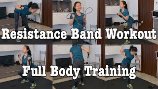 Quick Full Body Resistance Band Muscle Building Workout