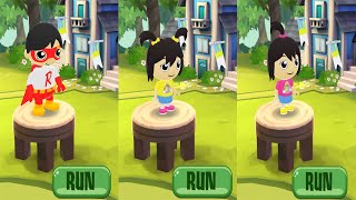 Tag with Ryan - Red Titan vs Ryan Sisters Emma and Kate - All Costumes Unlocked Gameplay Run 3D