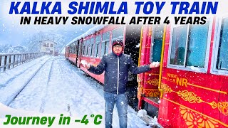 Kalka to Shimla Toy Train Journey in Heavy Snowfall ❄️ | Most Luxurious Train to Shimla in Snowfall