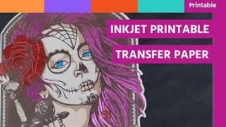 Layering HTV onto Printable Transfer Paper l Apply Printable Inkjet Transfer Paper onto T-shirts