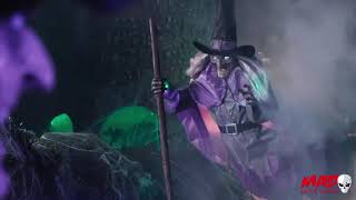 9ft Animated Hovering Witch