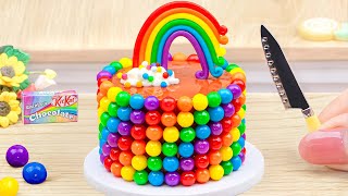 Enchanting KitKat Chocolate Cake Dessert🌈Satisfying Miniature Rainbow Cake Recipe