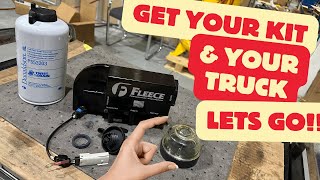 Fleece LOWER Fuel filter kit INSTALL | DIY in the TRUCK! #modified