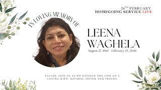 HOME GOING SERVICE OF LEENA WAGHELA | 26.02.2026 | 4:00 PM | LIVE 2