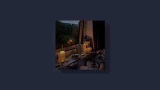 reading on a rainy day but it's a playlist