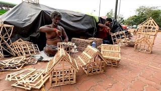 Bamboo Christmas Crib Making | Pulkoodu Making.