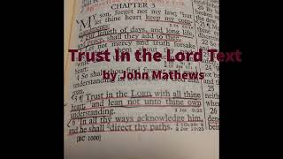 Trust In the Lord