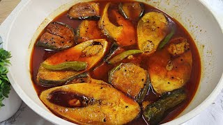 Ilish Macher Tel Jhol | Begun Ilish | Bengali Hilsa Fish Curry | ইলিশ মাছের ঝোল কালো জিরে বেগুন দিয়ে