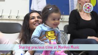 Join us at Monkey Music and share precious time together with your little one.