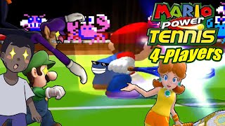 LOVING THAT MARIO CAKE! - Mario Power Tennis (4-PLAYERS)