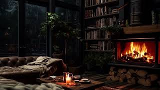 Rain and fireplace Relaxing cozy vibes/ 8 hours/ Sleep/whitenoise/ Sleepdoctor