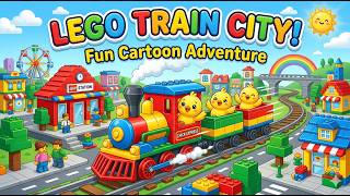 🚂 Chick City LEGO Toy Train 🎶 | Fun Cartoon Train Adventure for Kids | Nursery Rhymes & Animation