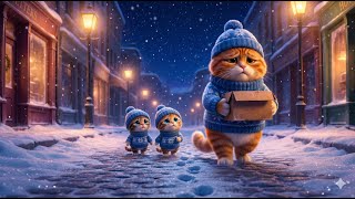 🥶 Harsh Winter Forces a Cat Family to Leave Their Home 🐱 | Emotional AI Story