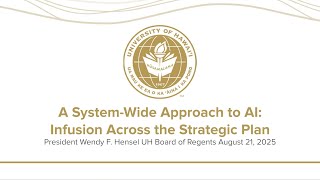 UH launches systemwide approach to artificial intelligence
