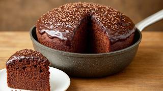 Chocolate cake at home without oven - mix all ingredients and bake on the stove.