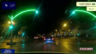 Driving through Baku (Azerbaijan) from Heydar Aliyev Airport to Old City 14.07.2024 Timelapse x4