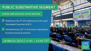 Public Debate on the Outcomes of LDC5 & Biodiversity and Food Systems