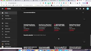 Today Live Dark theme enable on youtube browsing page