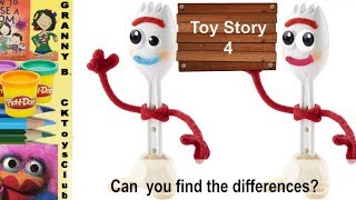 TOY STORY 4 puzzles.. Can you find the differences? With Forky, Woody and Buzz Lightyear..