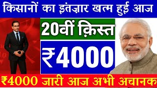 20वीं किस्त इस दिन जारी होगा | ₹4000 किस्त 20वीं किस्त तारीख घोषित | PM Kisan 20th Installment 2025