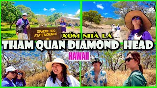 Visiting the Diamond Head village in Hawaii.