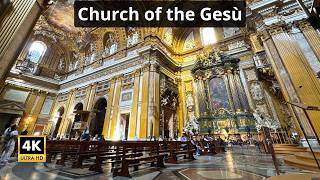 Rome Churches Walking Tour – The Majestic Church of Il Gesù | 4K 2025