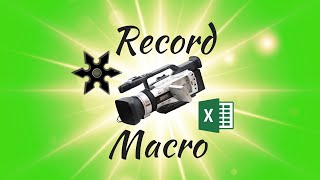 Understanding VBA Code: How to Record a Simple Excel Macro