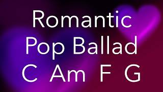 Romantic Pop Ballad, backing track in C major, 65bpm. Play along, practice, improvise, have fun!