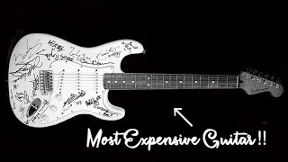 Most Expensive Guitar! Angus Young, Jimmy Page, Eric Clapton & More! Identified Signatures!