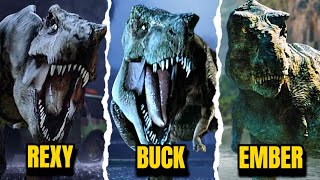 All 7 T.rexes In Jurasssic Park