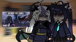 Blue archive react to Sans VS Bendy || By Moro || remake | Part 1/3 || My Au