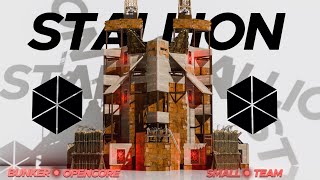 The Stallion - Quad Offline Base - BUNKER & Cool OPENCORE - Simple to Build - RUST Base Designs 2025