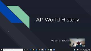 AP World Summer assignment overview