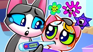 Mommy I'm So Sick | Funny Cartoons for Kids | Purr-Purr