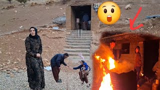 A Terrifying Incident at Engineer Babazadeh Cave: Fatemeh and Her Children in Danger!😱😨