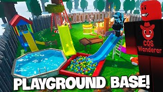 I Built an INSANE Playground Base in 99 Nights in a Forest!