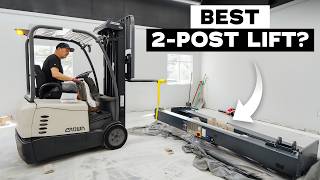 Installing The QUIETEST 2-Post Lift That Fits In Your Garage
