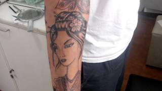 hunter tattoo !!! geisha!!!!!!!!
