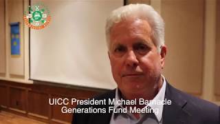 UICC President Michael Barnacle speaks about progress on the Generations Fund